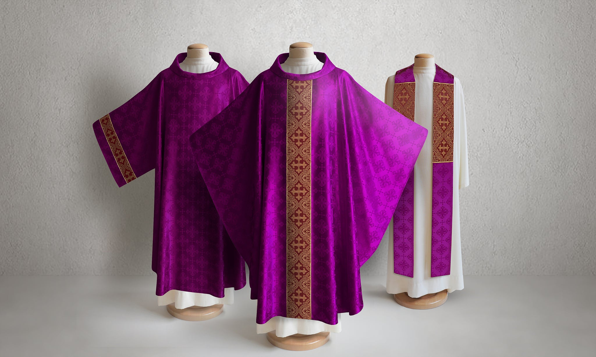 Classic Francis <br> Chasuble <br> in Lucia Purple