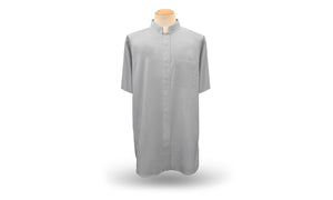 Men's Short Sleeve <br> Tab Collar Clergy Shirt <br> in Grey