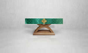 Celtic Cross Altar Frontal in Green