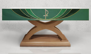 Chi Rho <br> Altar Frontal <br> in Green