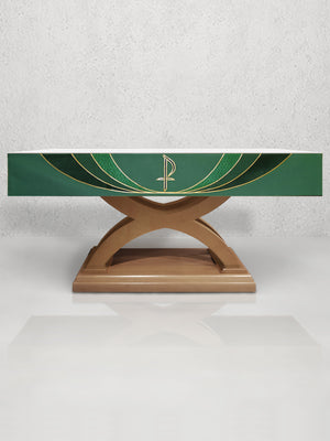 Chi Rho <br> Altar Frontal <br> in Green
