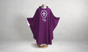 Candle and Cross Advent Chasuble