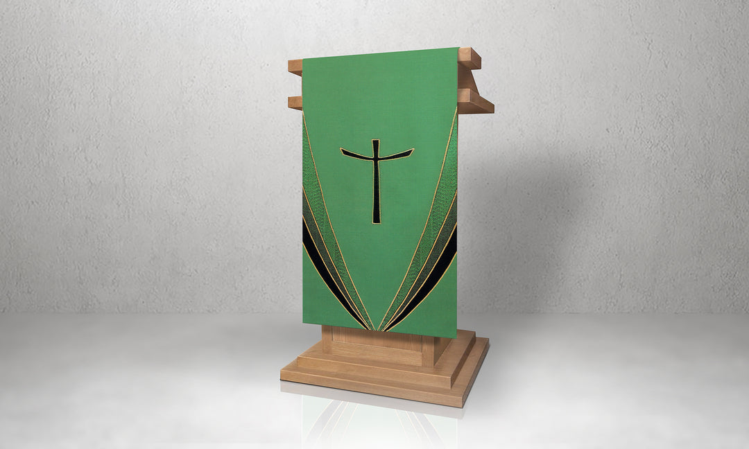 Curvilinear Cross Lectern Hanging in Green – Maison Bouvrier