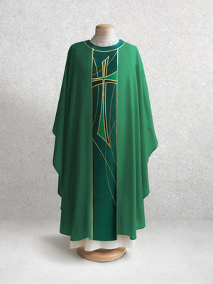 811 Cross Chasuble <br> in Green