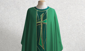 811 Cross Chasuble <br> in Green