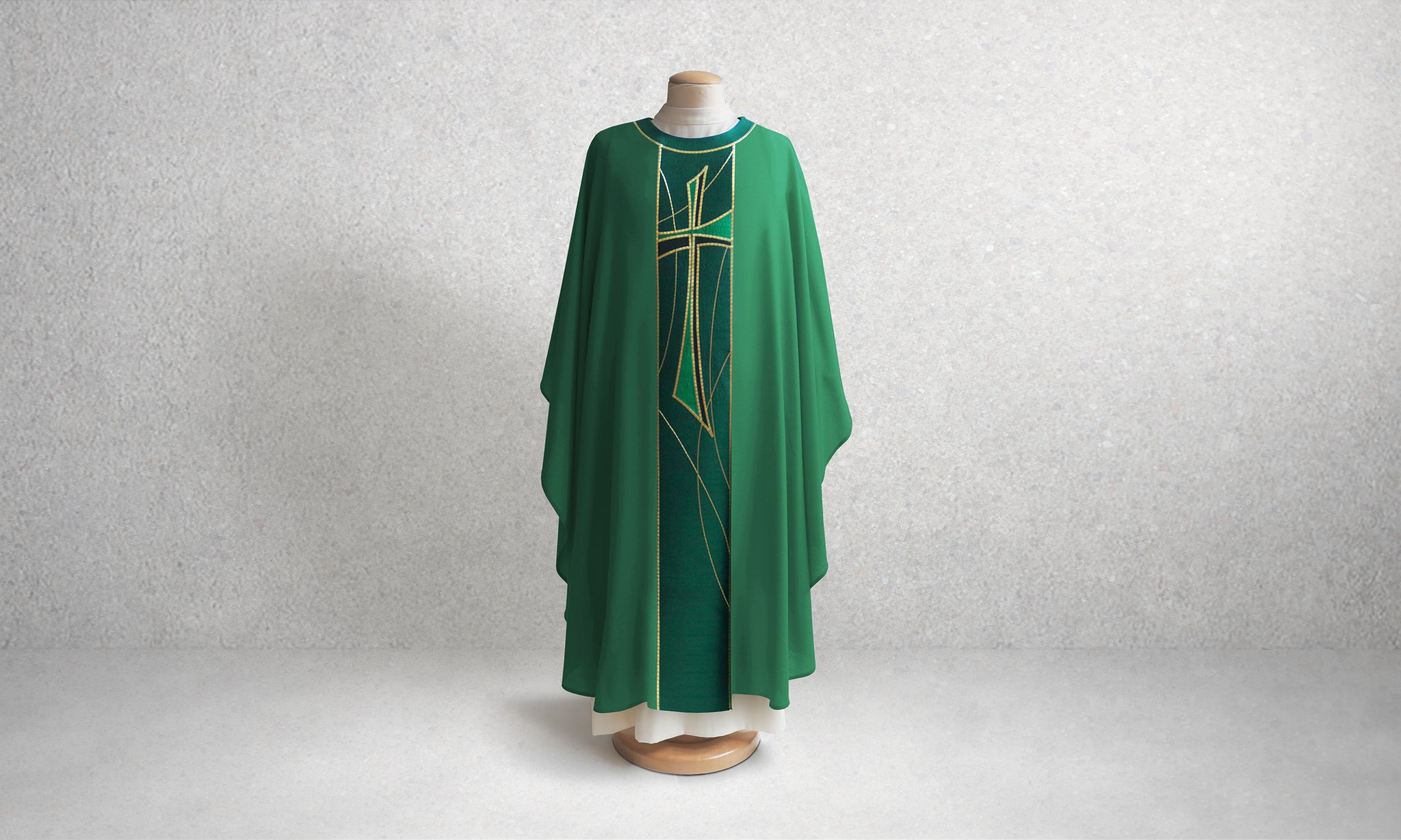 811 Cross Chasuble <br> in Green
