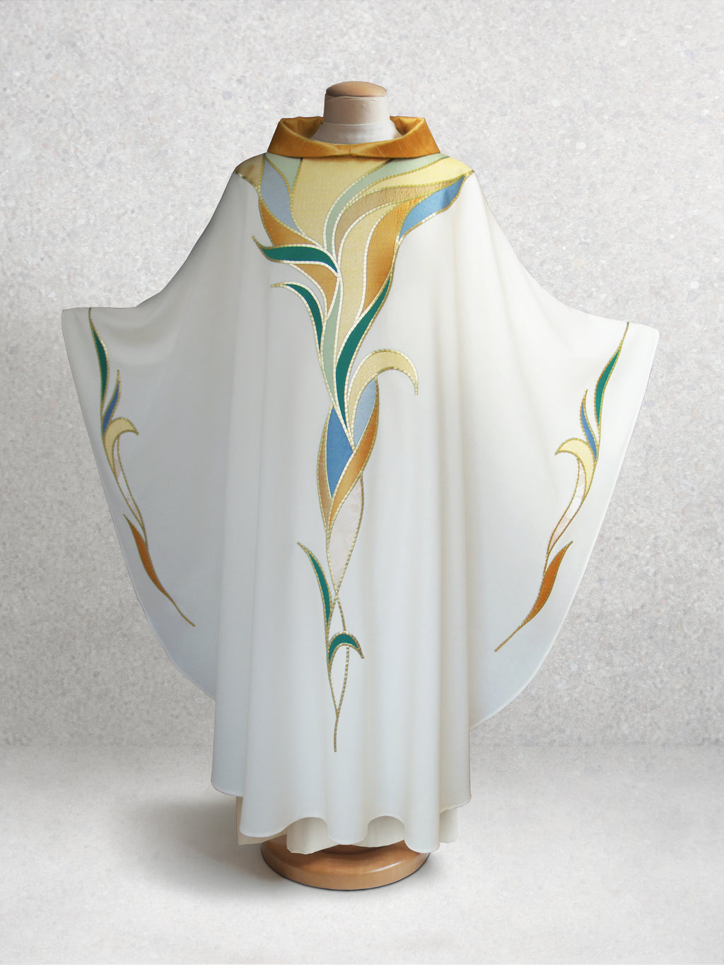 Water & Foliage Chasuble <br> in White