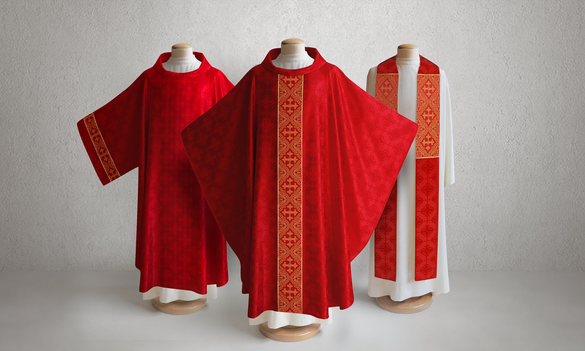 Classic Francis <br> Chasuble <br> in Lucia Red