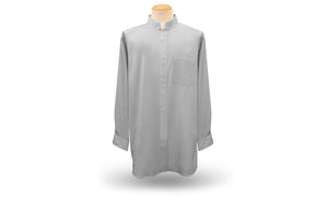 Men's Long Sleeve <br> Tab Collar Clergy Shirt <br> in Grey