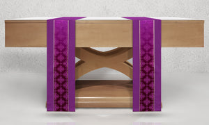Classic Central Band Altar Scarves <br> in Purple