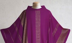 Beaulieux Woven Chasuble in Purple