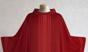 Paulas Woven Chasuble in Red