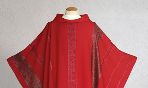 Beaulieux Woven Chasuble in Red